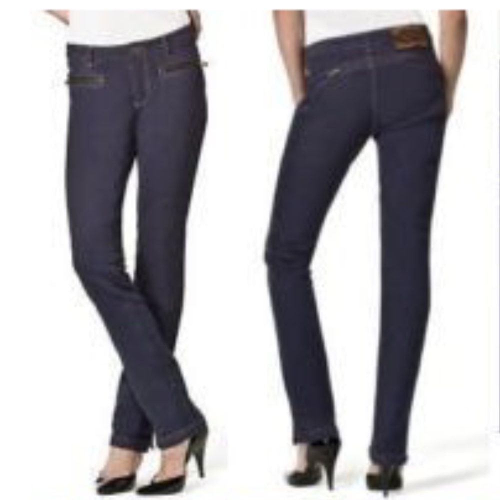 L.A.M.B.  Black Zippered Skinny Jeans Fall 2008